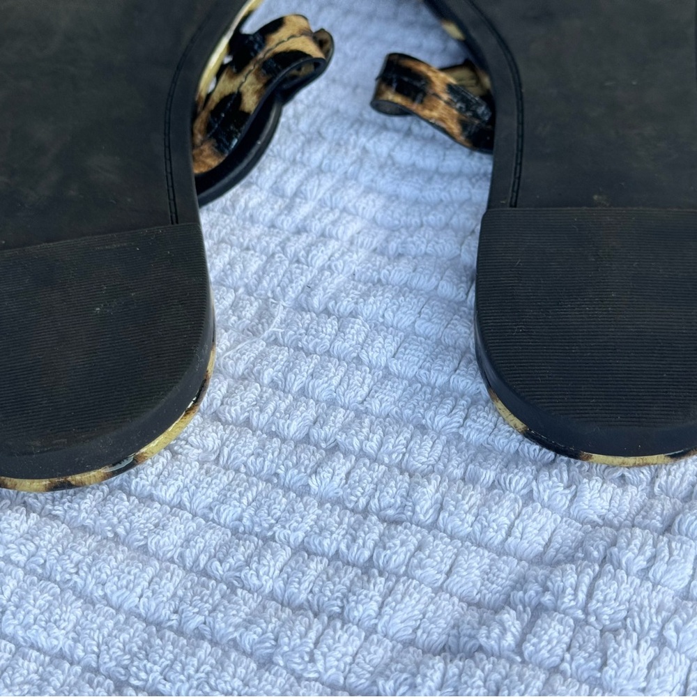 Tory Burch Leopard Patent Miller Sandals-Size 10 - Picture 4 of 4